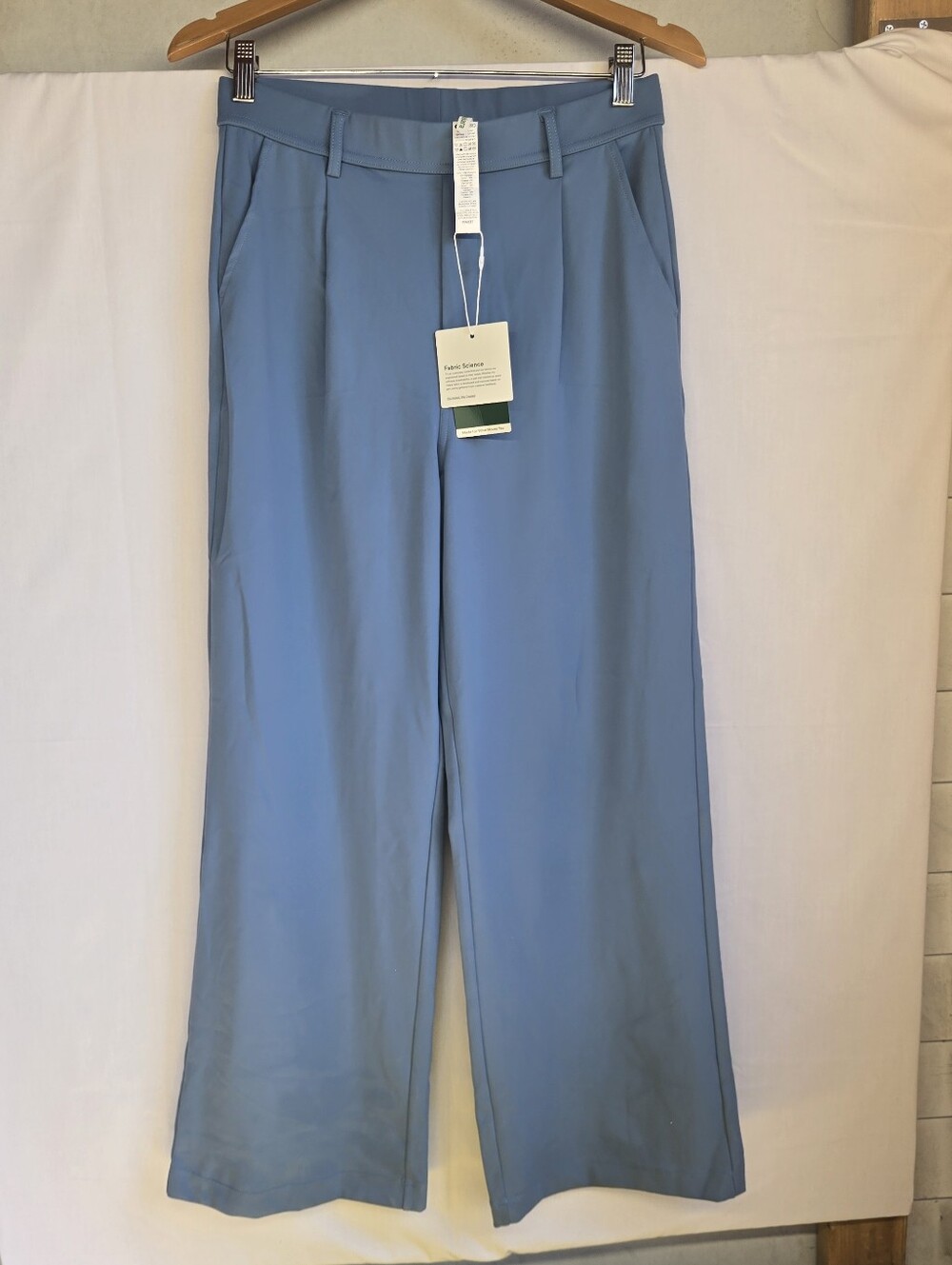 HALARA Wide-Leg High-Rise Pants in Dusty Blue-Size M - Picture 8 of 9